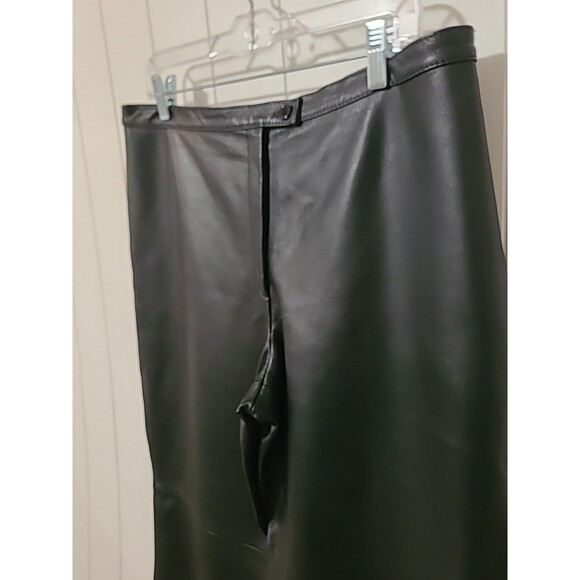 Spiegel Genuine Leather Pants Womens 16 Black Lined Straight Leg Fall Winter - Picture 4 of 10